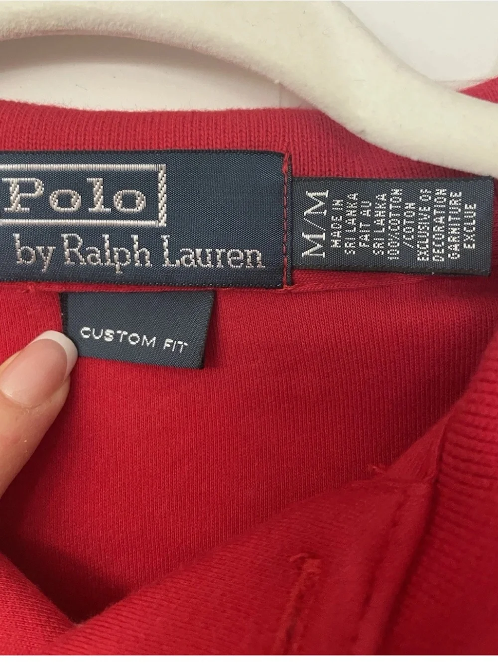 Ralph Lauren Red Polo with Navy Pony Embroidery